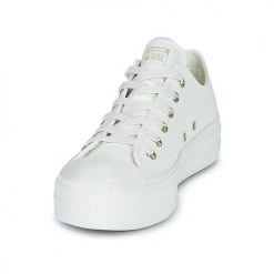 Chaussures Femme Baskets basses Converse CHUCK TAYLOR ALL STAR LIFT MONO WHITE OX Blanc -Baskets mode Soldes 21246511 500 C