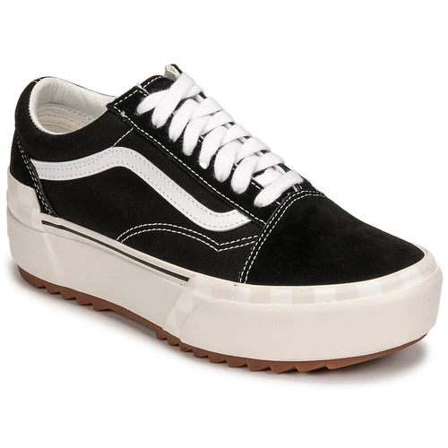 Chaussures Femme Baskets basses Vans OLD SKOOL STACKED Noir / Blanc 1 Chaussures Femme Baskets basses Vans OLD SKOOL STACKED Noir / Blanc