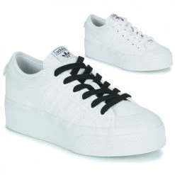 Chaussures Femme Baskets basses adidas Originals NIZZA PLATFORM W Blanc