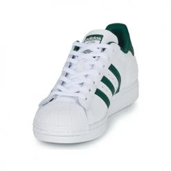 Chaussures Baskets basses adidas Originals SUPERSTAR Blanc / Vert -Baskets mode Soldes 21515962 500 C
