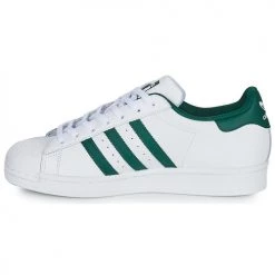 Chaussures Baskets basses adidas Originals SUPERSTAR Blanc / Vert -Baskets mode Soldes 21515962 500 D