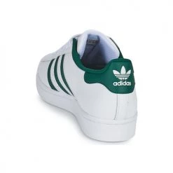 Chaussures Baskets basses adidas Originals SUPERSTAR Blanc / Vert -Baskets mode Soldes 21515962 500 E