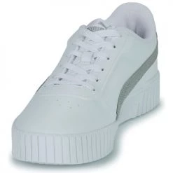 Chaussures Femme Baskets basses Puma CARINA 2.0 DISTRESSED Blanc / Gris -Baskets mode Soldes 22259104 500 C