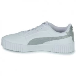 Chaussures Femme Baskets basses Puma CARINA 2.0 DISTRESSED Blanc / Gris -Baskets mode Soldes 22259104 500 D