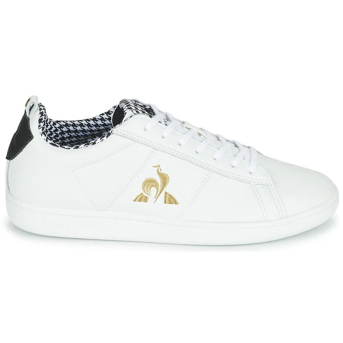 Chaussures Femme Baskets basses Le Coq Sportif COURTCLASSIC W PIED DE POULE Blanc 2 Chaussures Femme Baskets basses Le Coq Sportif COURTCLASSIC W PIED DE POULE Blanc – Image 2
