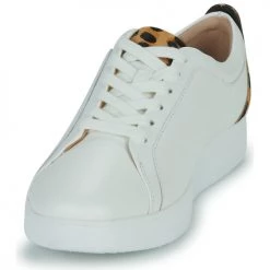 Chaussures Femme Baskets basses FitFlop RALLY Blanc / Leopard -Baskets mode Soldes 22369005 500 C