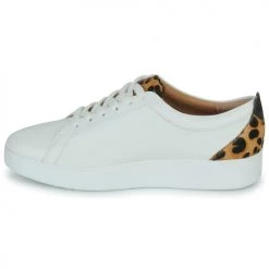 Chaussures Femme Baskets basses FitFlop RALLY Blanc / Leopard -Baskets mode Soldes 22369005 500 D