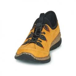 Chaussures Femme Baskets basses Rieker N3271-68 Jaune / Noir -Baskets mode Soldes 22370316 500 C