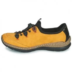 Chaussures Femme Baskets basses Rieker N3271-68 Jaune / Noir -Baskets mode Soldes 22370316 500 D