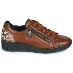 Chaussures Femme Baskets basses Rieker 53702-22 Marron -Baskets mode Soldes 22370322 500 B