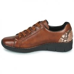 Chaussures Femme Baskets basses Rieker 53702-22 Marron -Baskets mode Soldes 22370322 500 D