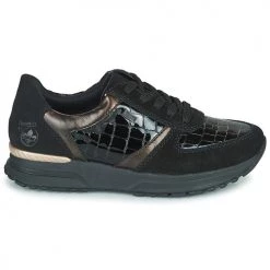 Chaussures Femme Baskets basses Rieker N7412-00 Noir -Baskets mode Soldes 22370326 500 B
