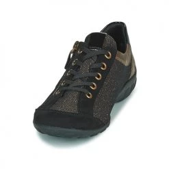 Chaussures Femme Baskets basses Remonte Dorndorf R3415 Noir / Doré -Baskets mode Soldes 22370585 500 C