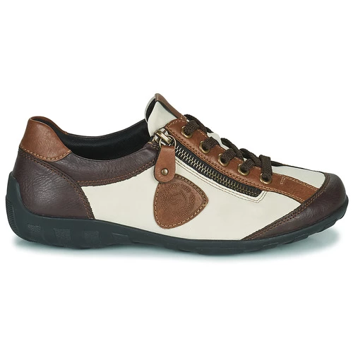 Chaussures Femme Baskets basses Remonte Dorndorf R3415 Blanc / Marron 2 Chaussures Femme Baskets basses Remonte Dorndorf R3415 Blanc / Marron – Image 2