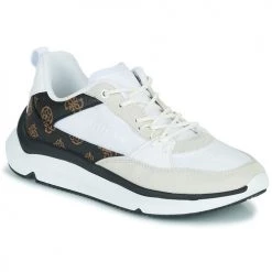 Chaussures Femme Baskets basses Guess DEGROM2 Blanc / Marron