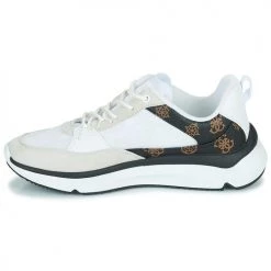 Chaussures Femme Baskets basses Guess DEGROM2 Blanc / Marron -Baskets mode Soldes 22418827 500 D