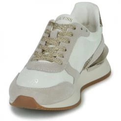Chaussures Femme Baskets basses Guess DUBAI Beige / Doré -Baskets mode Soldes 22418828 500 C