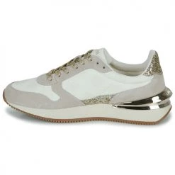 Chaussures Femme Baskets basses Guess DUBAI Beige / Doré -Baskets mode Soldes 22418828 500 D