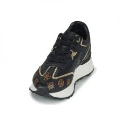 Chaussures Femme Baskets basses Guess LUCHIA Noir / Marron -Baskets mode Soldes 22418829 500 C