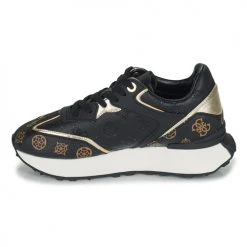 Chaussures Femme Baskets basses Guess LUCHIA Noir / Marron -Baskets mode Soldes 22418829 500 D