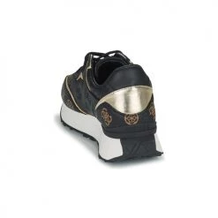 Chaussures Femme Baskets basses Guess LUCHIA Noir / Marron -Baskets mode Soldes 22418829 500 E