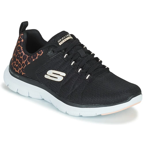 Chaussures Femme Baskets basses Skechers FLEX APPEAL 4.0 Noir / Léopard 1 Chaussures Femme Baskets basses Skechers FLEX APPEAL 4.0 Noir / Léopard