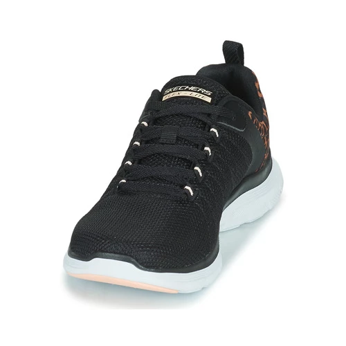 Chaussures Femme Baskets basses Skechers FLEX APPEAL 4.0 Noir / Léopard 3 Chaussures Femme Baskets basses Skechers FLEX APPEAL 4.0 Noir / Léopard – Image 3