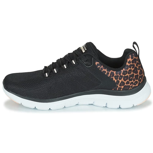 Chaussures Femme Baskets basses Skechers FLEX APPEAL 4.0 Noir / Léopard 4 Chaussures Femme Baskets basses Skechers FLEX APPEAL 4.0 Noir / Léopard – Image 4