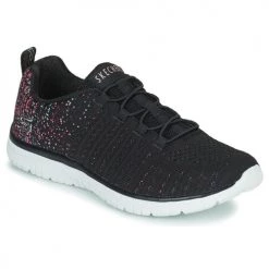 Chaussures Femme Baskets basses Skechers VIRTUE Noir / Rose