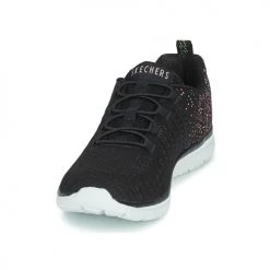 Chaussures Femme Baskets basses Skechers VIRTUE Noir / Rose -Baskets mode Soldes 22429215 500 C