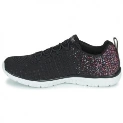 Chaussures Femme Baskets basses Skechers VIRTUE Noir / Rose -Baskets mode Soldes 22429215 500 D