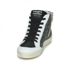 Chaussures Femme Baskets montantes Meline NKC1151-A-6123 Noir / Blanc -Baskets mode Soldes 22498602 500 C