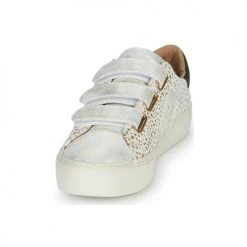 Chaussures Femme Baskets basses No Name ARCADE STRAPS SIDE Blanc / Doré / Vert -Baskets mode Soldes 22545698 500 C