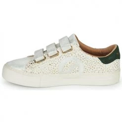 Chaussures Femme Baskets basses No Name ARCADE STRAPS SIDE Blanc / Doré / Vert -Baskets mode Soldes 22545698 500 D