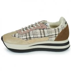 Chaussures Femme Baskets basses No Name FLEX M JOGGER Beige / Carreaux -Baskets mode Soldes 22545704 500 D