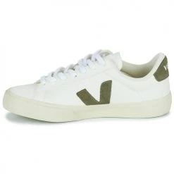 Chaussures Baskets basses Veja CAMPO Blanc / Kaki -Baskets mode Soldes 22546050 500 D