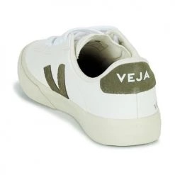 Chaussures Baskets basses Veja CAMPO Blanc / Kaki -Baskets mode Soldes 22546050 500 E