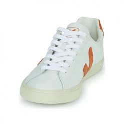 Chaussures Baskets basses Veja ESPLAR LOGO Blanc / Orange -Baskets mode Soldes 22546051 500 C