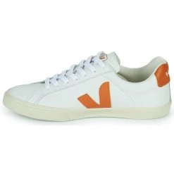 Chaussures Baskets basses Veja ESPLAR LOGO Blanc / Orange -Baskets mode Soldes 22546051 500 D