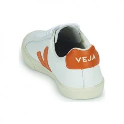 Chaussures Baskets basses Veja ESPLAR LOGO Blanc / Orange -Baskets mode Soldes 22546051 500 E