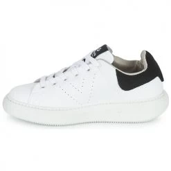 Chaussures Femme Baskets basses Victoria MILAN EFECTO PIEL & SERR Blanc / Noir -Baskets mode Soldes 22546383 500 D