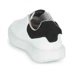 Chaussures Femme Baskets basses Victoria MILAN EFECTO PIEL & SERR Blanc / Noir -Baskets mode Soldes 22546383 500 E