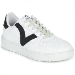 Chaussures Baskets basses Victoria MADRID EFECTO PIEL & COL Blanc / Noir