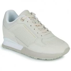 Chaussures Femme Baskets basses Tommy Hilfiger Knitted Wedge Sneaker Beige