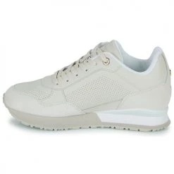 Chaussures Femme Baskets basses Tommy Hilfiger Knitted Wedge Sneaker Beige -Baskets mode Soldes 22555441 500 D