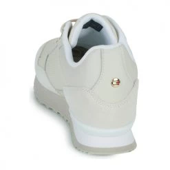 Chaussures Femme Baskets basses Tommy Hilfiger Knitted Wedge Sneaker Beige -Baskets mode Soldes 22555441 500 E