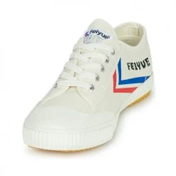 Chaussures Baskets basses Feiyue FE LO 1920 CANVAS Blanc / Bleu / Rouge -Baskets mode Soldes 22556522 500 C