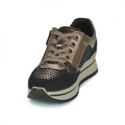 Chaussures Femme Baskets basses IgI&CO DONNA ANISIA Noir / Doré -Baskets mode Soldes 22579790 500 C