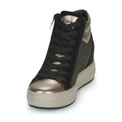 Chaussures Femme Baskets montantes IgI&CO DONNA SHIRLEY Bronze / Noir -Baskets mode Soldes 22579798 500 C
