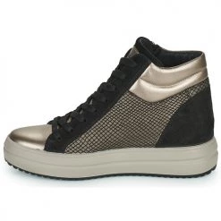 Chaussures Femme Baskets montantes IgI&CO DONNA SHIRLEY Bronze / Noir -Baskets mode Soldes 22579798 500 D